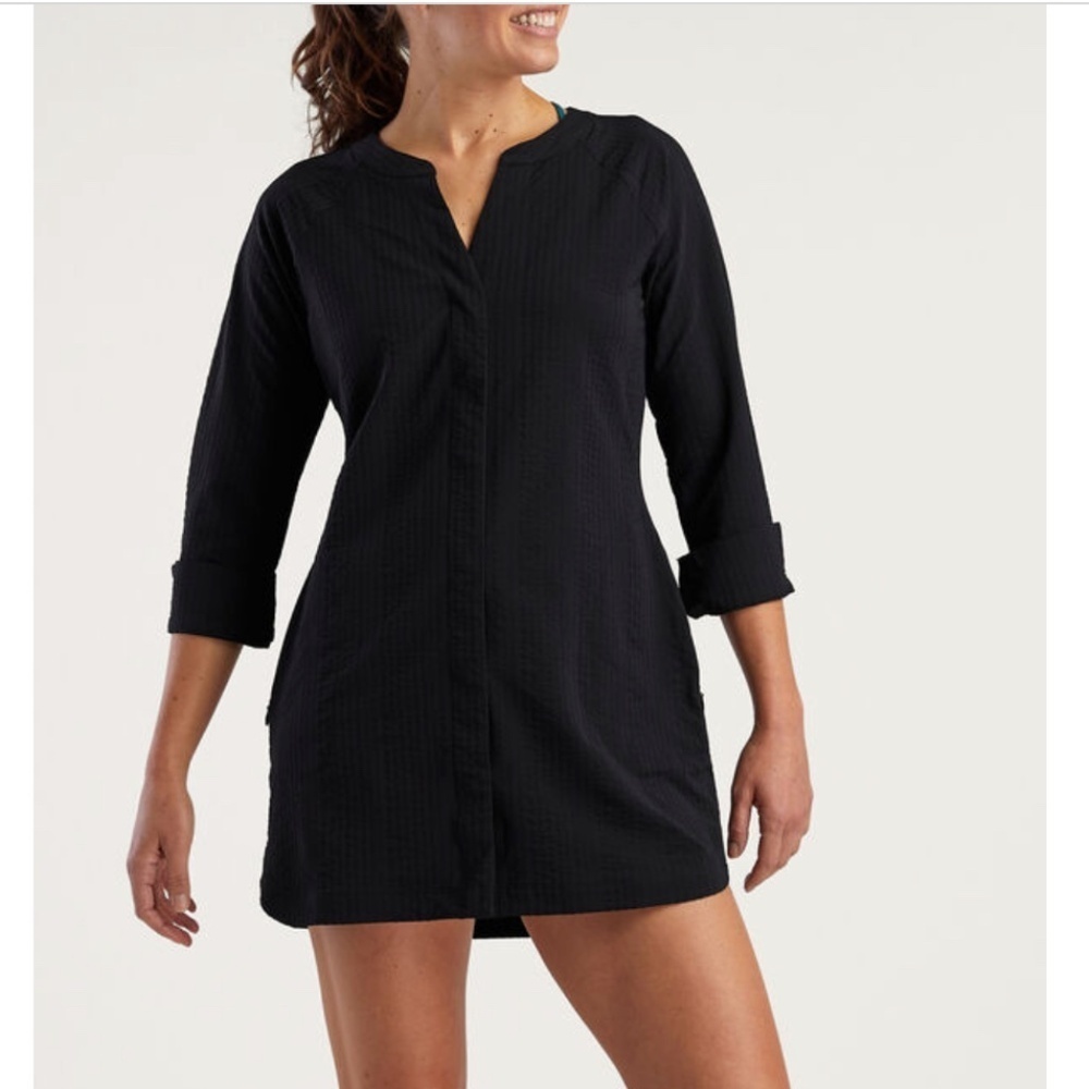 NWOT Title Nine Speed Racer Button Down Tunic 3/4 sleeves in‎ Black Sz S